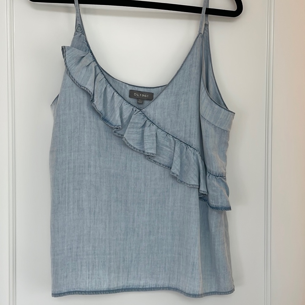 DL1961 Light Wash Denim Tank Top. Size L.